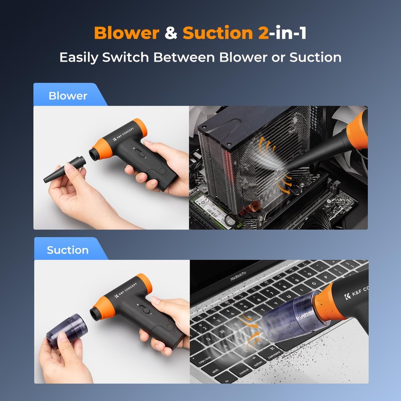 K&F Concept 14 in 1 Compressed Air Duster, 3 Gear