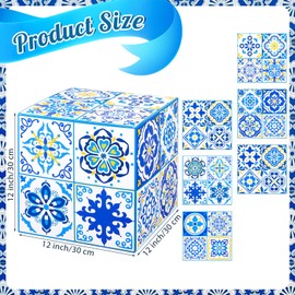 Hushee 6 Pcs Large Amalfi Coast Party Decorations Boxes, 12 Inch Amalfi Coast Cardboard Box Capri Lemon Backdrop Bowl Party Decor Props Boxes for Birthday Baby Shower Wedding Supplies