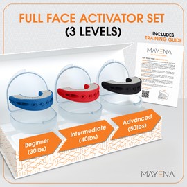 Jaw Exerciser for Men & Women | 3-Level Resistance Set | Full-Face Trainer Innovated by Mayena | Powerfully Engages All Facial Muscles | Sculpts the Face, Strengthens Facial Muscles & Defines Jawline
