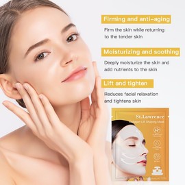 AppXynn Collagen Lift Shaping Mask, Hydrating Hydrogel Mask, Moisturizing V Shaped Lifting Facial Masks for Women