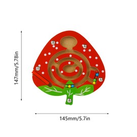 Andux Mini Wooden Magnetic Maze on Board Game for Children MGYX-01 (Strawberry)