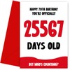 Funny 70th Birthday Card for Men and Women - Officially