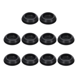 uxcell 10pcs Hole Plug 1-1/8 Inch (29mm) Button Plugs Fit for 25mm Hole, Snap in Locking Hole Tube Plug Silicone Tube Waterproof Plug Tube Plug, Black