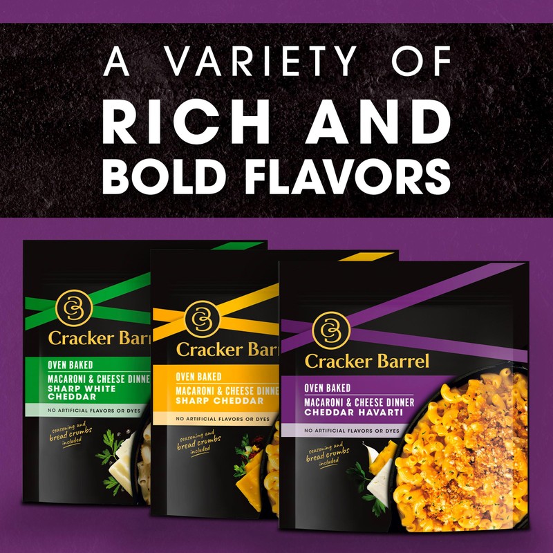 Cracker Barrel Oven Baked Mac and Cheese, 1 Pouch, for