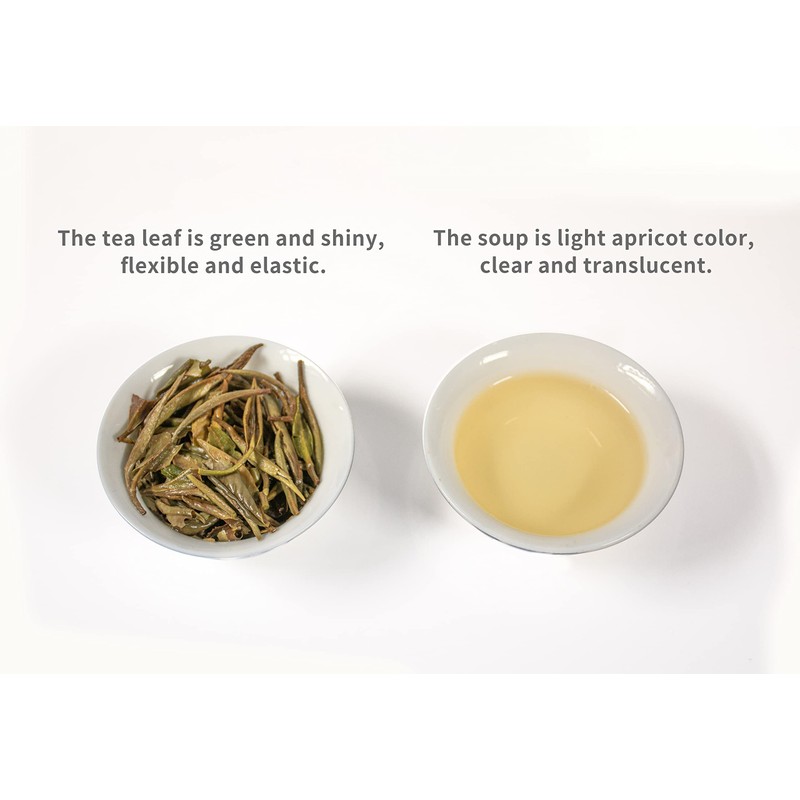 TIAN HU SHAN Premium White Tea Loose Leaf, Original Bai