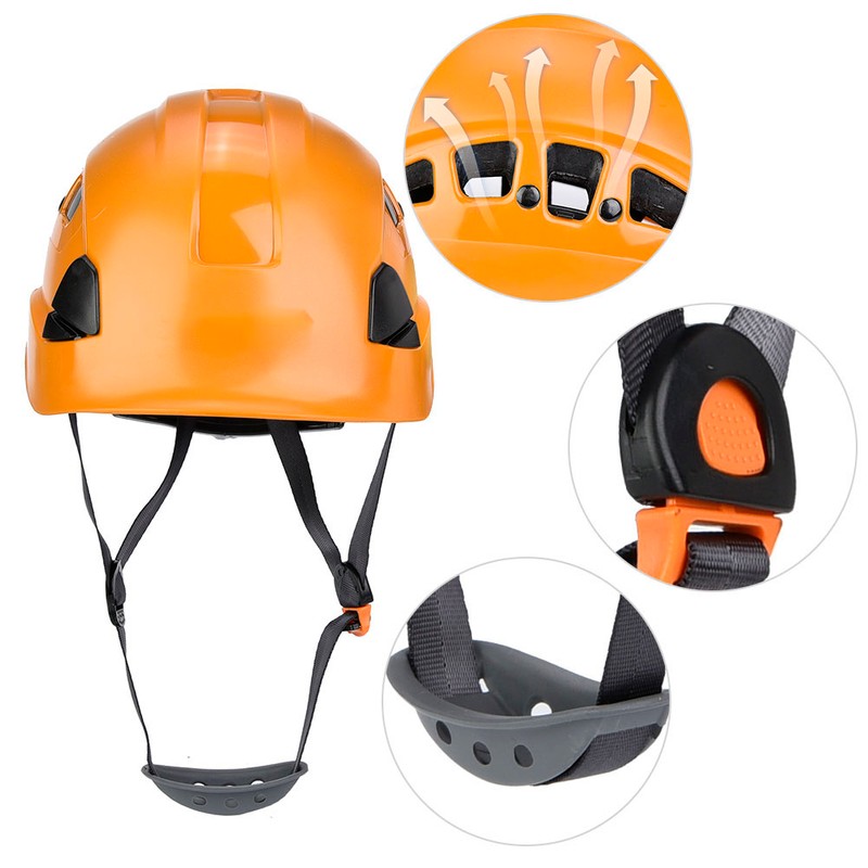 Outdoor Rescue Helmet Rock Safety Rappelling Gear Belay Device for