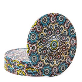 822 - Turkish Drink Coasters Set of 6 - Mediterranean Design for Cup Coasters Gift Sets from Istanbul