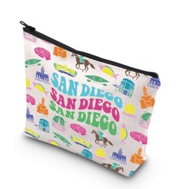 WCGXKO San Diego Gift San Diego City Gift San Diego Travel Gift San Diego Zipper Pouch Makeup Bag (San Diego CA)