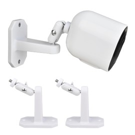 2 Pack Wall Mount for Arlo Pro/Pro2/Pro3/Pro4/Ultra/Ultra2/Essential Spotlight Camera, 360-Degree Adjustable Indoor/Outdoor Mounting Bracket for Your Surveillance Camera (White)