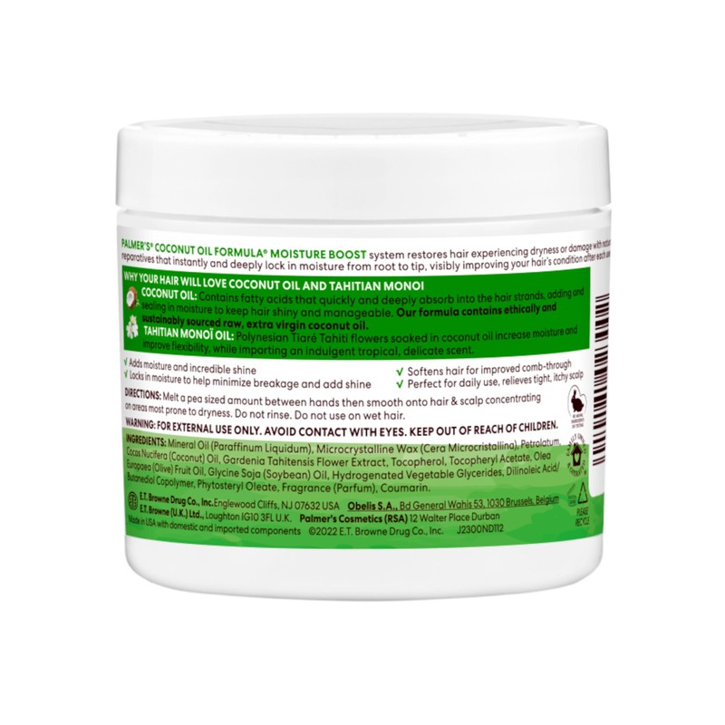 Palmer's Coconut Oil Moisture Gro Hairdress Jar 5.25 Ounce (155ml)