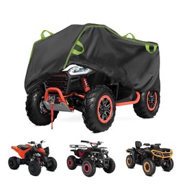 Quad Tarpaulin 256 x 110 x 120 cm 210D Oxford XXXL Quad Tarpaulin ATV Cover, Waterproof, with Windproof and Reflective Strips, Protection Against UV, Rain, Snow and Dust, All Weather