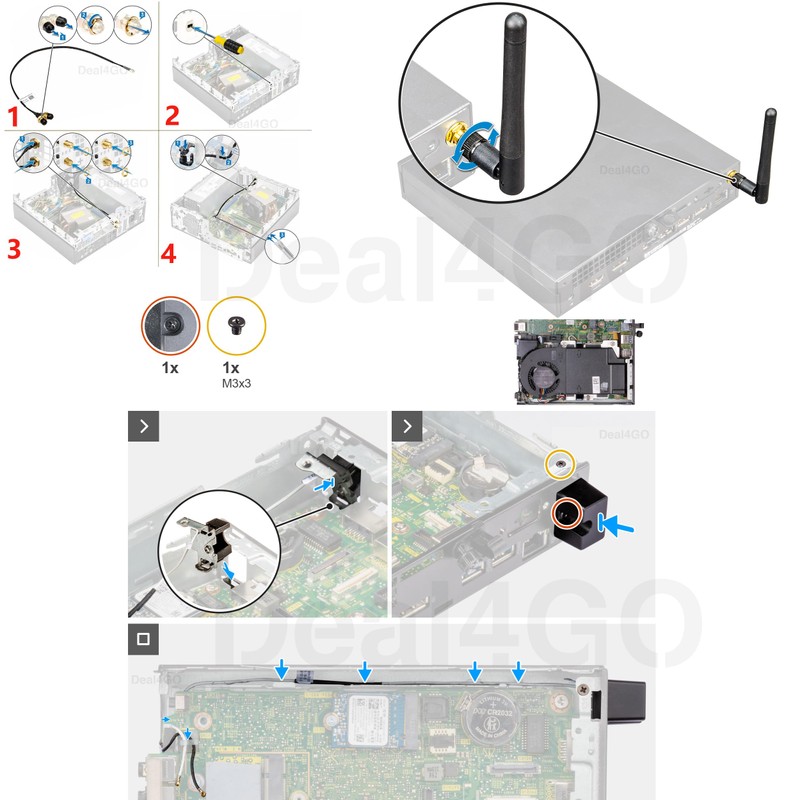 Deal4GO Wireless WiFi WLAN Antenna Cable C5NF7 30DC8 Replacement for