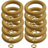 28mm x 45mm Beech Curtain Rings Drapery Pole Rod Loops