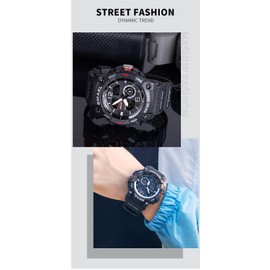 Gosasa Men's Watches Multi Function Military S-Shock Sports Watch LED Digital Waterproof Alarm Watches…