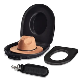MOSLA Hat Box Travel Fedora Case Universal Size Hat Carrier Storage Case Easily Straps to Suitcase or Carried on Shoulders,Travelling Boxes Gift Idea for Men