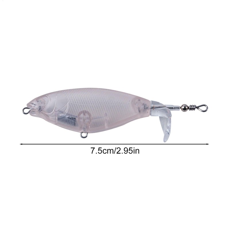 Unpainted Lures,6X Multi Jointed Rotating Tail Artificial Crankbaits with Eyes