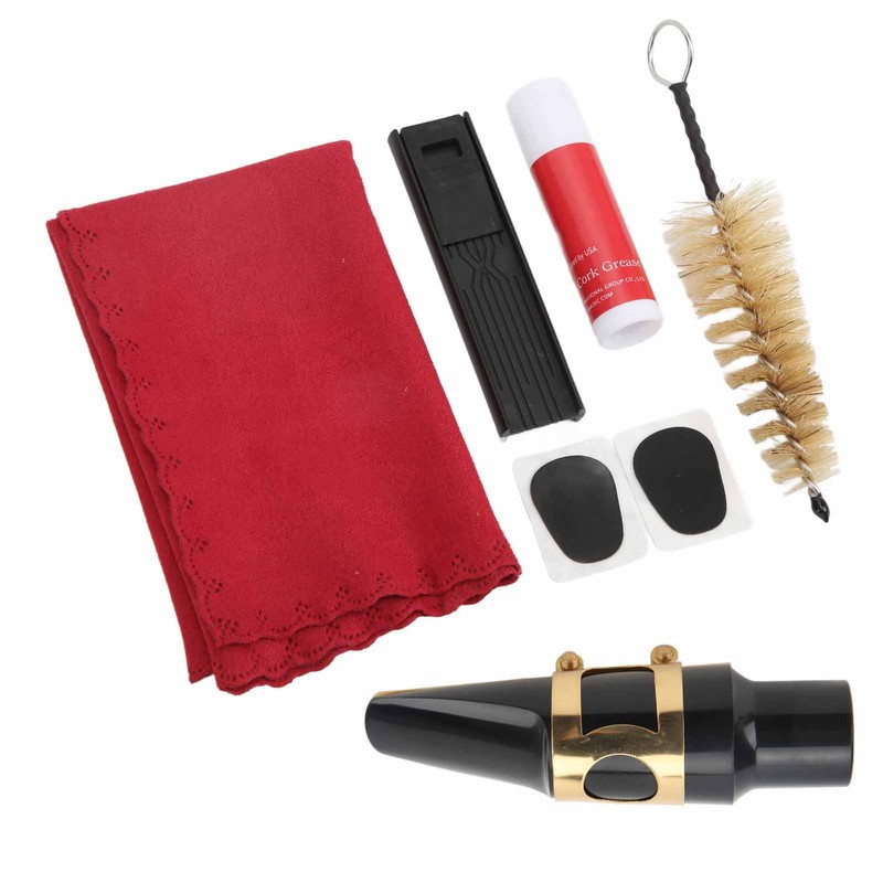Tenor Saxophone Mouthpiece Kit Mouthpiece with Plastic Cap Cleaning Brush