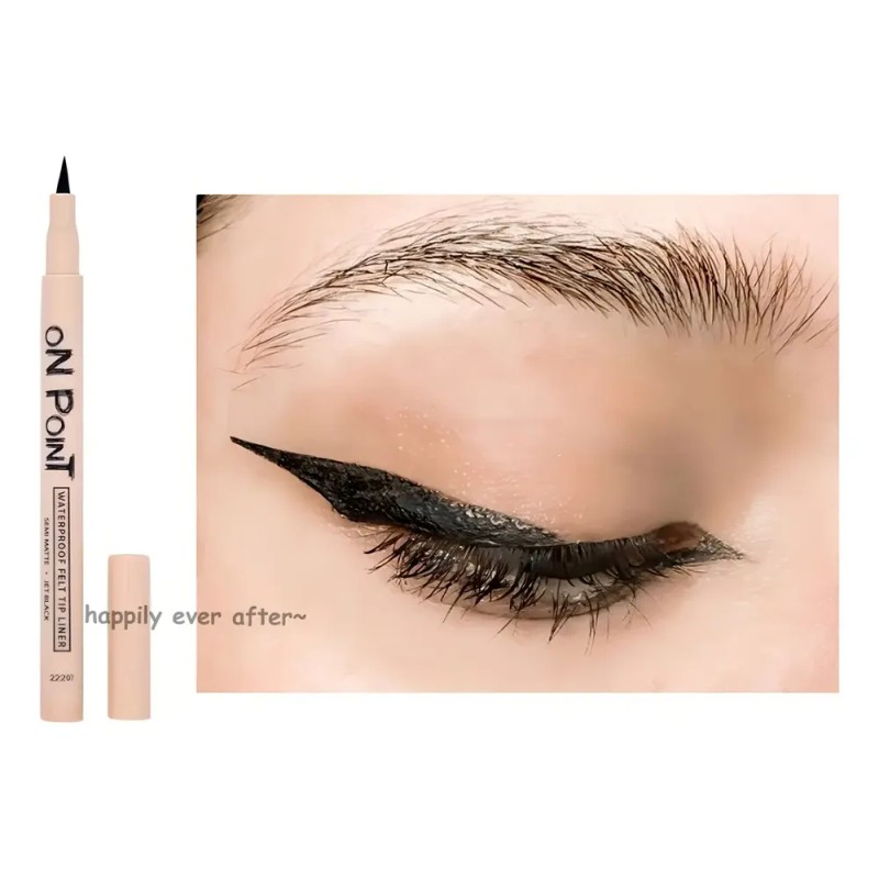 Delineador Ojos Plumon On Point Italia Deluxe Waterproof Color Negro