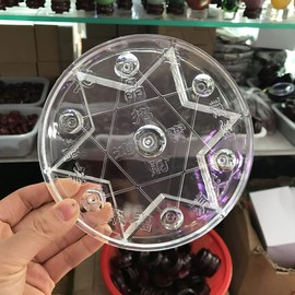 NEBAI · LESEN Acrylic Crystal Stand Balls Display Base Transparent Glass Sphere Ball Holder Stand for 7 Pieces Balls Desktop Ornament (Balls are not included)