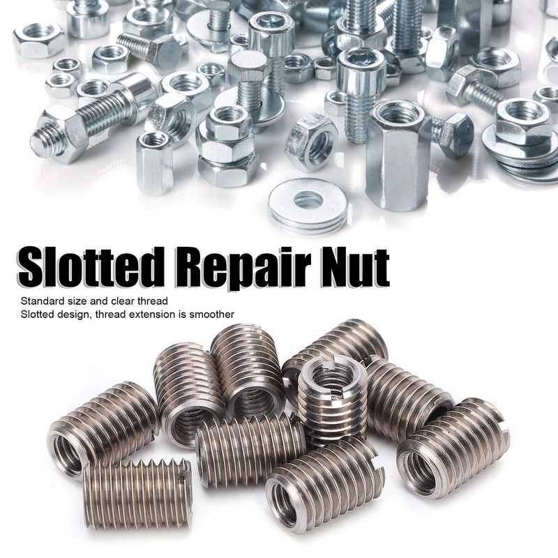 Pack of 10 Reducing Nuts, Stainless Steel Repair Sleeve M8