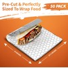 Insulation Sandwich Wrapping Paper Aluminum Foil Sheets - [100 Pack]