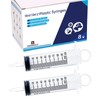 8 Pack 100ml Plastic Syringe for Scientific Labs, Dispensing, Measuring,