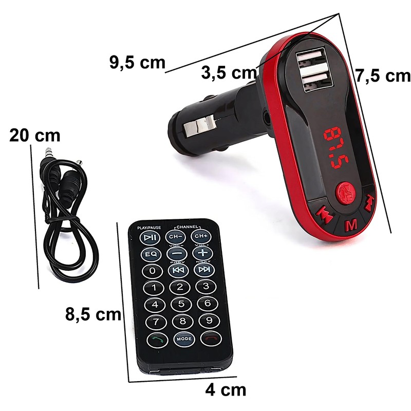 Retoo FM Transmitter for Car, Radio Adapter, Car Charger, Remote