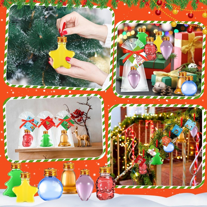 24 Sets Christmas Fillable Balls Bottles Christmas Tree Ornaments