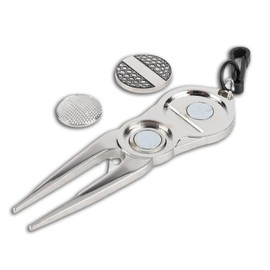 Divot Tool, Portable Metal Divot Repair Tool Lightweight Golf Divot Repair Tool Lightweight Putting Green Fork with Ball Marker Reapiring Accessory for Golfer Fork