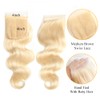 QTHAIR 12A Russian Blonde #613 Transparent Lace Frontal Closure Human