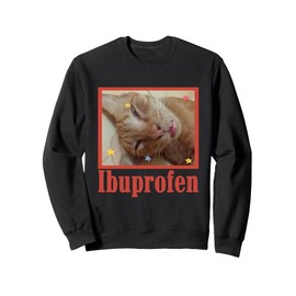 Funny Ibuprofen Cat Hilarious Cat Meme Gift For Men Women Sweatshirt
