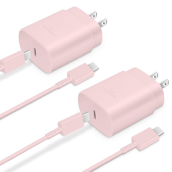 Type C Charger, 2-Pack 25W Type C Super Fast Charging