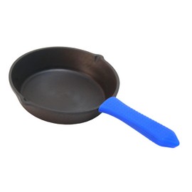 MYNAKSHA Cast Iron Pre-Seasoned Non-Stick Frying Pan with Soft-Touch Handle Induction Base, Scratch and Abrasion Resistant Skillet Pan for Cooking and Frying (Black_6inch) Hand made