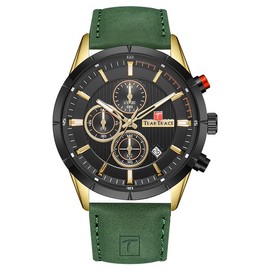 TEARTRACE Mens Watches with Leather Band Work Sport Watches for Men Waterproof Wrist Watch, Chronograph Analog Watch Classical Fashion Cool Dress Men Watches