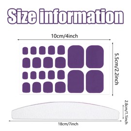 YECIRALA 20 Sheets 440 Pcs Black Brown Toenail Polish Stickers for Women Nail Art Wraps Toe Nail Stickers Full Nail Wraps for Toes Nail Polish Strips Stick On Nails Polish Stickers for Toenails