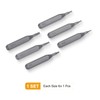 sourcing map 6pcs T1-T6H Torx Screwdriver Bit Set 5/32" Hex