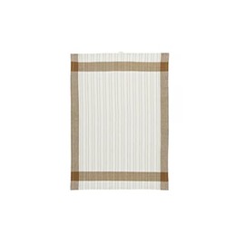 IB Laursen - Tea Towel - Johan - Cotton - Beige, Brown Stripes - 50 x 70 cm