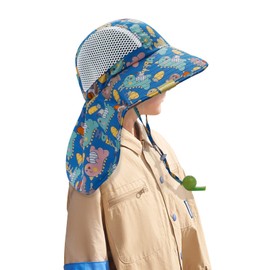 Clakllie Baby Beach Sun Protection Hats Summer Flap Cover Hat Childrens Outdoor Play Hat Breathable Safari Hat Kids Wide Brim Fishing Hat