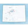 Colorado Ski Resorts Map 18x24 Poster (White & Light Blue)