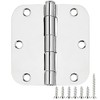 12 Pack Rounded Door Hinges 3.5 inch X 3-1/2" 5/8