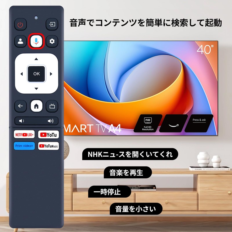 Tunerless TV Remote Control for FPD 32V 40V 43V Google