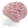 Lilax Cable Knit Slouchy Chunky - Gorro de invierno, Rosado,