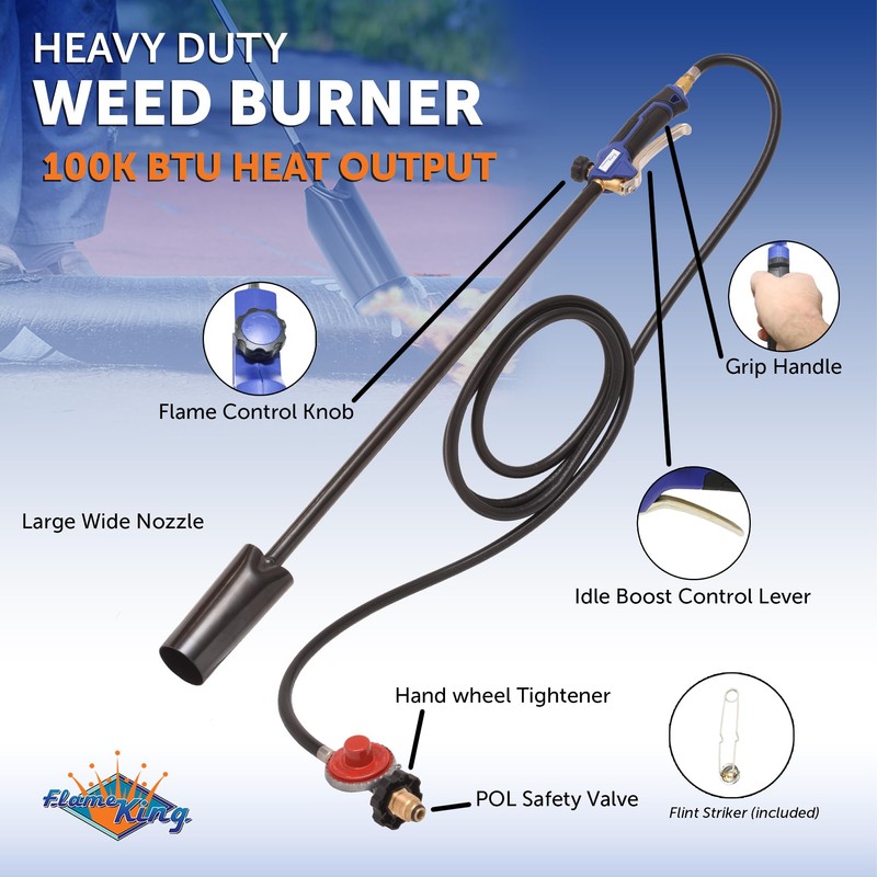 Flame King YSNPQ1000T 100,000 BTU Propane Torch Kit Heavy Duty