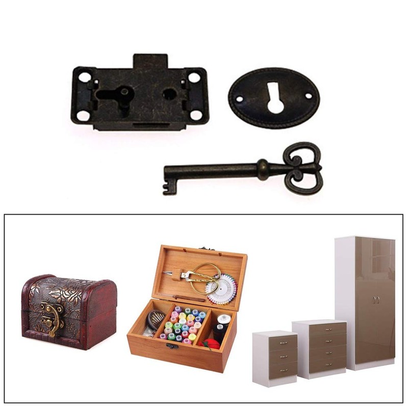 WENHUAZAI QJSE Cabinet Door Lock with Key, Acrylic