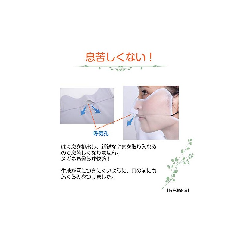 White Beauty UV-Blocking Face Cover A-Type, Non-Suffocating, UV Cut Face