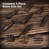 CZYY Rifle Bullet Dice Set - Solid Metal 7 Polyhedral