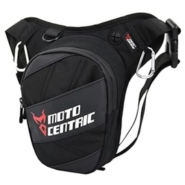 Motorcycle Drop Leg Bag Outdoor Waist Pack for Men Women, #04Black(Red), Cycling, sports