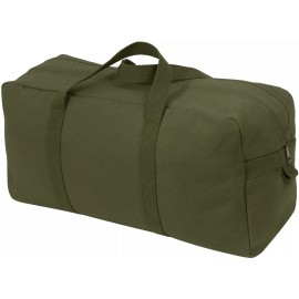 Rothco Jumbo Canvas Tanker Tool Bag Heavyweight Mechanics Work Carry Bag 19" x 9" x 6" - Olive Drab
