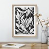 Monochrome Leaves No.4 Framed Print for Living Room Bedroom Home