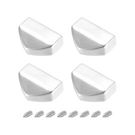 sourcing map Pack of 4 Zip Tail Clip Zinc Alloy Zipper Buckle End Pieces Stopper End Tips for Leather Sewing Accessories (0.63 Inch Silver), silver